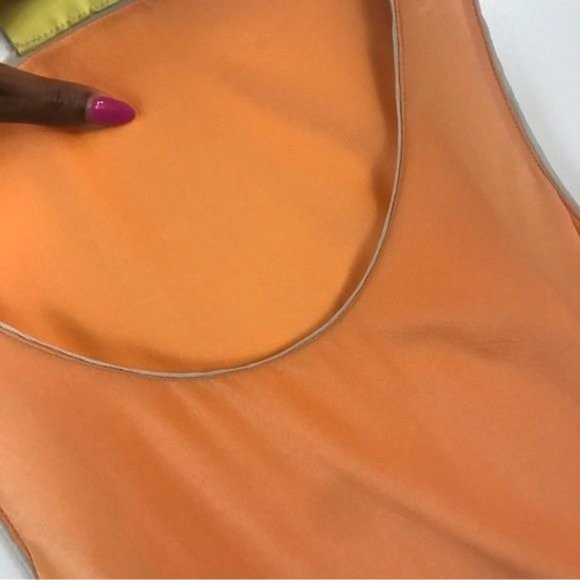 MAEVE ANTHROPOLOGIE 100% Silk Colorblock Silk Tank Size 8 - Picture 4 of 7